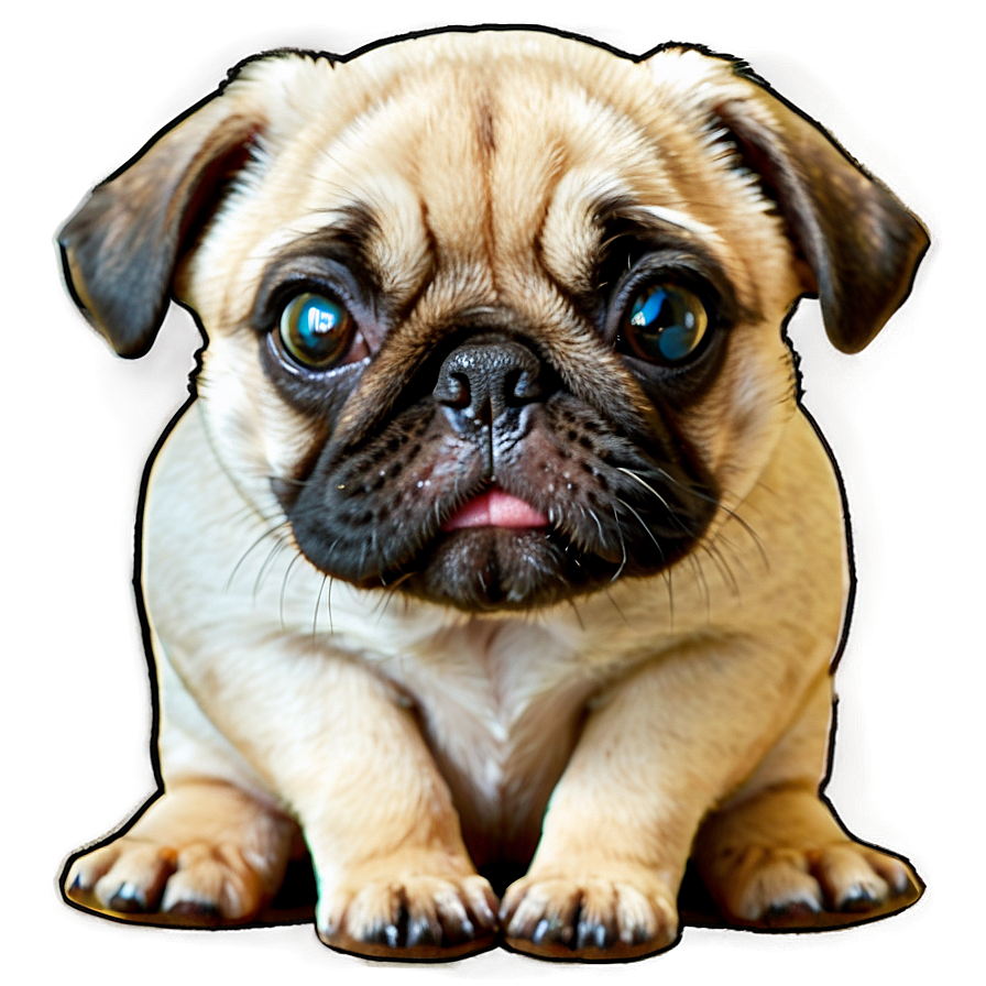 Adorable Pug Puppy PNG pso26 PNG with transparent background