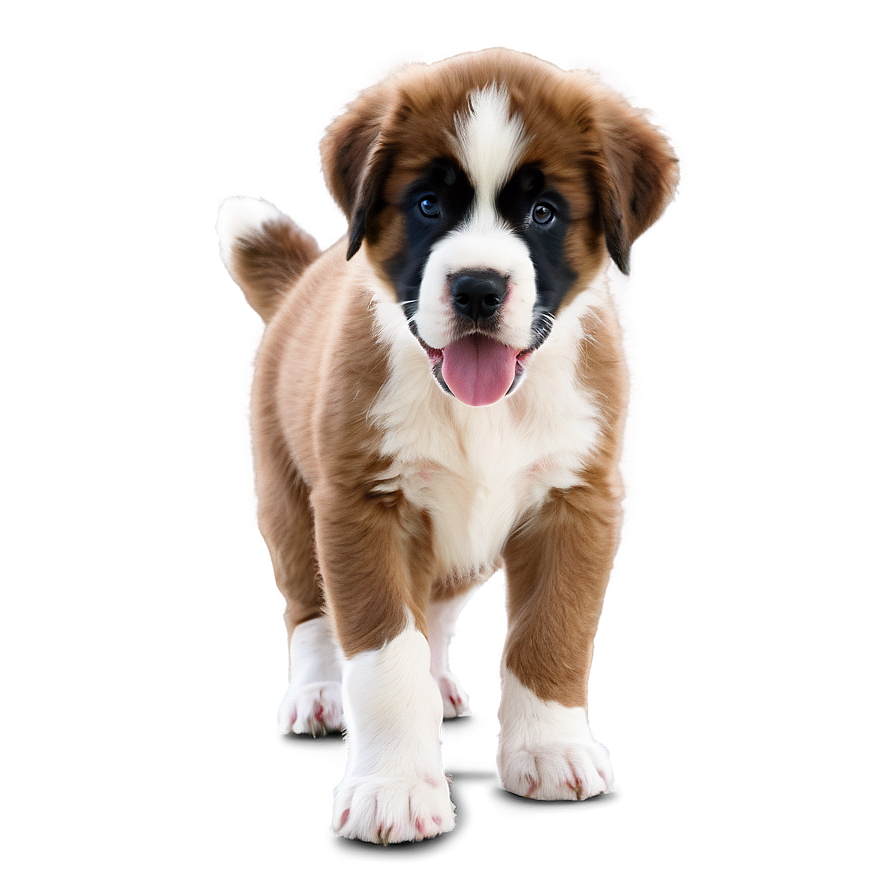 Adorable Saint Bernard Puppy Png Agl