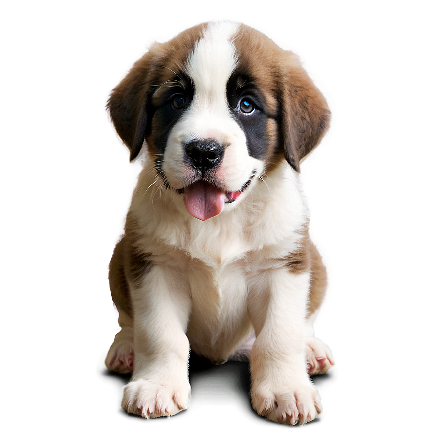 Adorable Saint Bernard Puppy Png Boy58