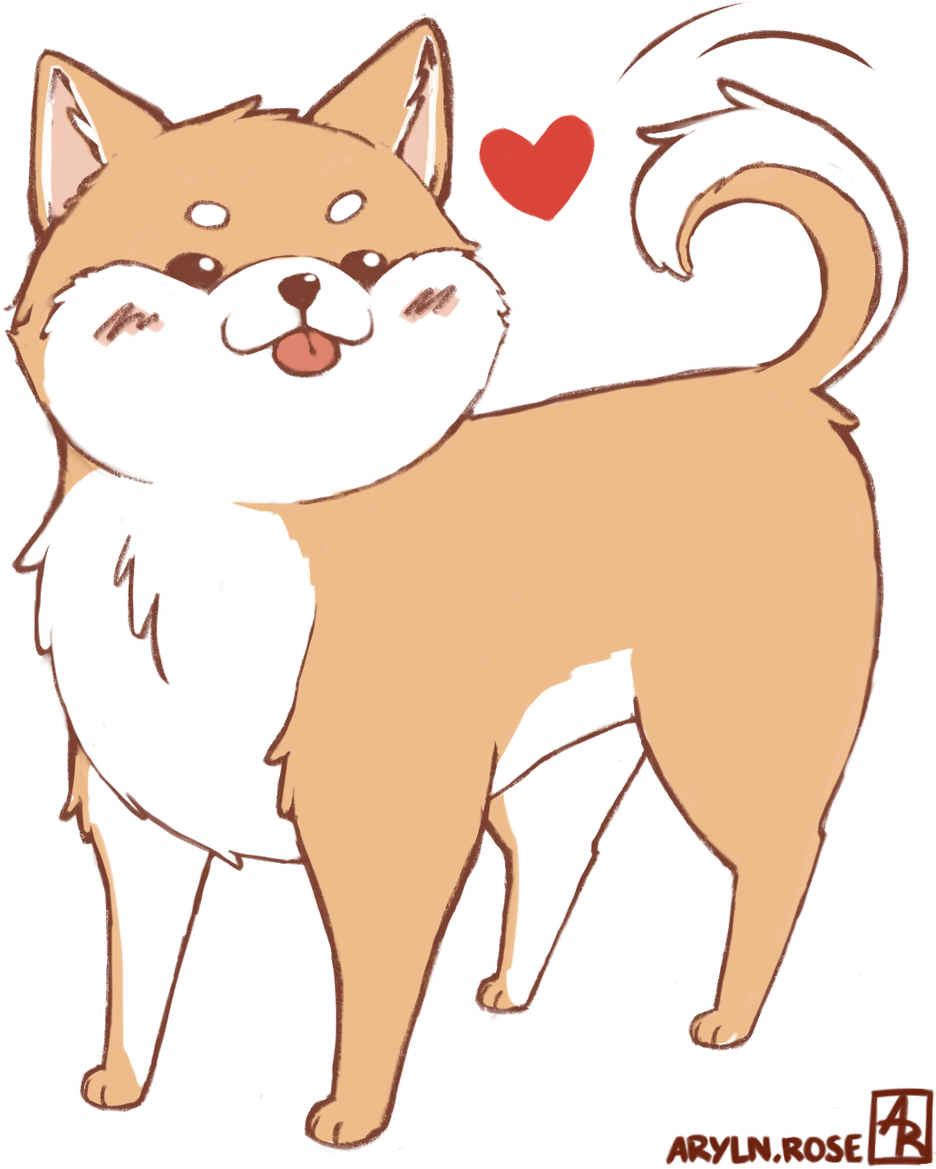 Adorable Shiba Inu Cartoon