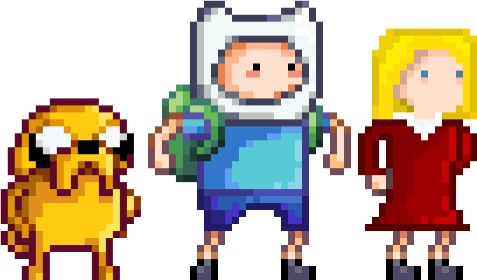 Adventure Time_ Trio_ Pixel Art