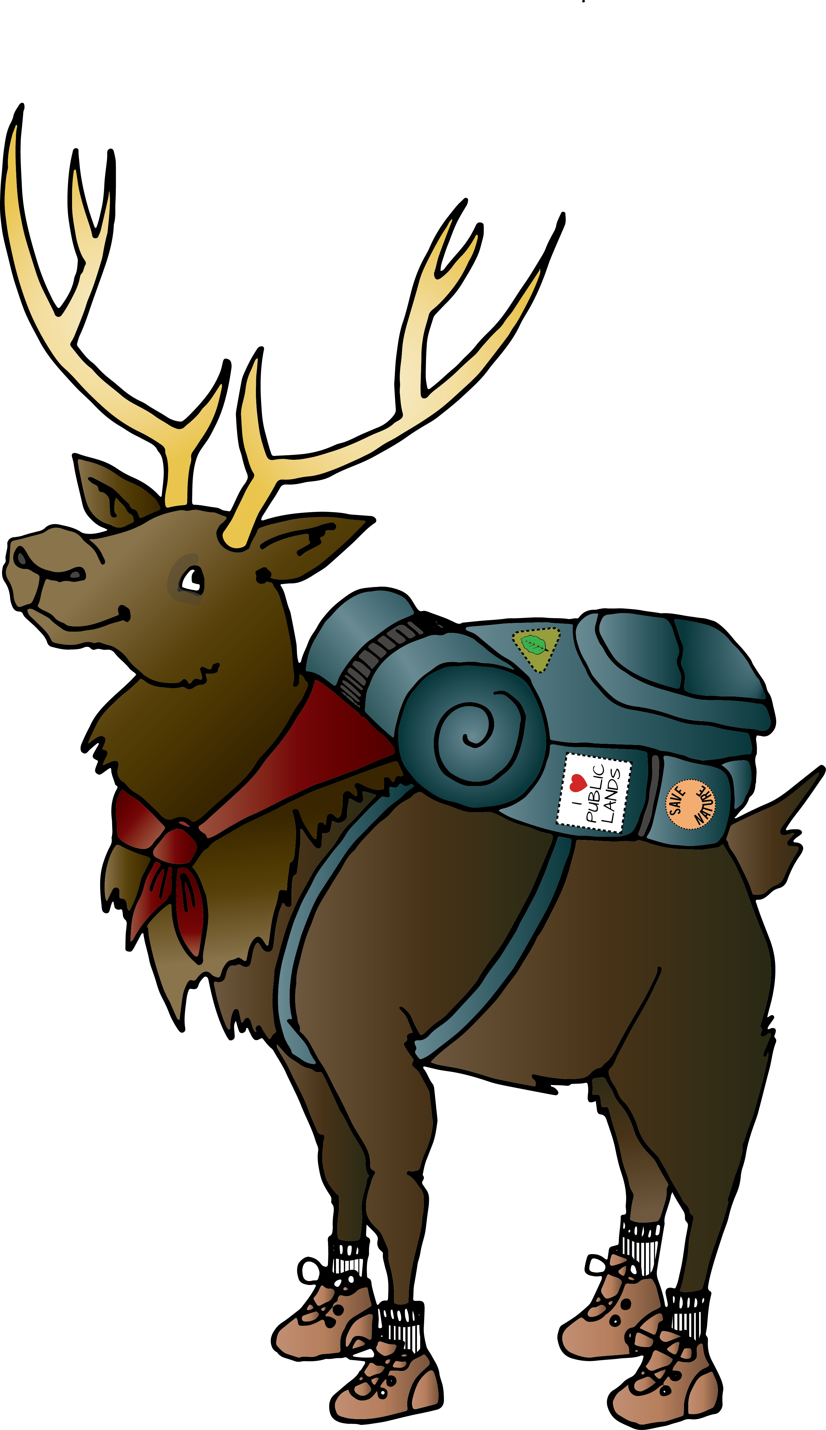 Adventurous Elk Readyfor Hiking