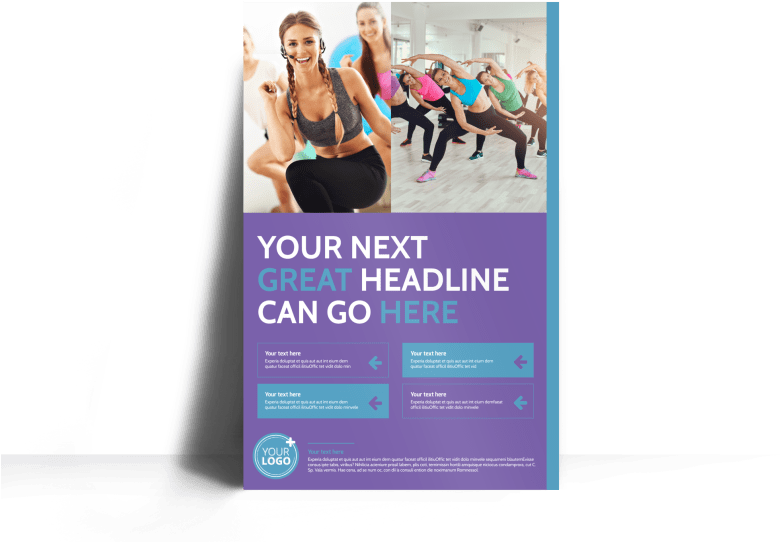 Aerobics Class Poster Template Preview - Advertisement For Aerobic Class Headline, HD Png Download PNG image with a transparent background, free high-resolution download