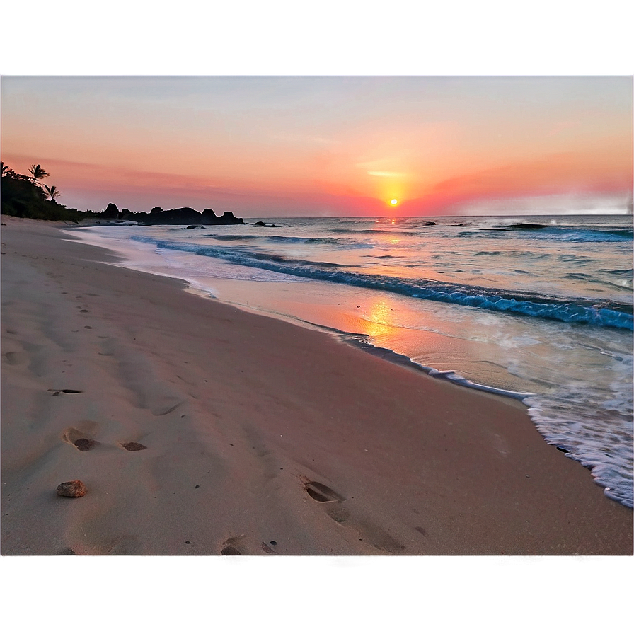 Aesthetic Beach Sunset PNG jrl77 PNG with transparent background