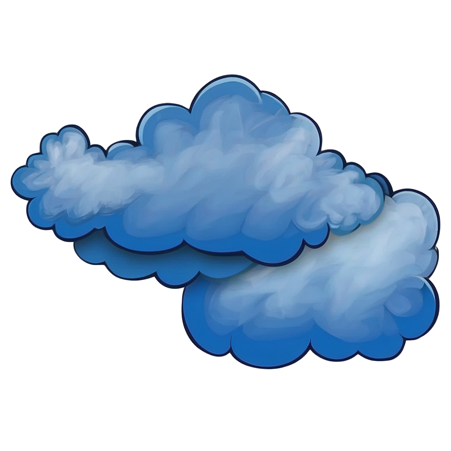 Aesthetic Blue Clouds Png 64