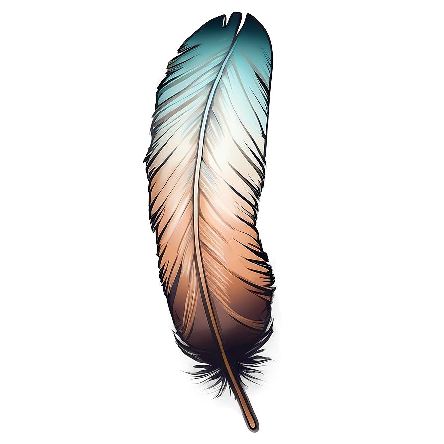 Aesthetic Boho Feather PNG 6 PNG with transparent background