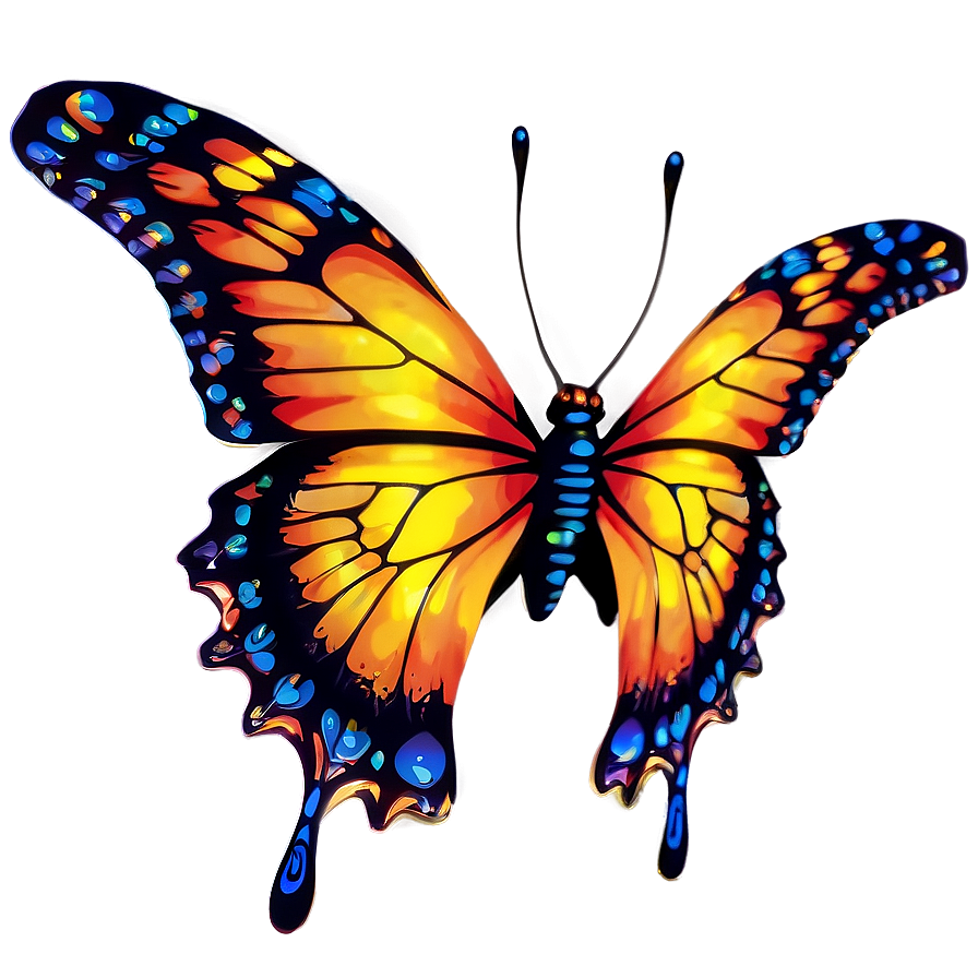 Aesthetic Butterfly Silhouettes Png Bgq