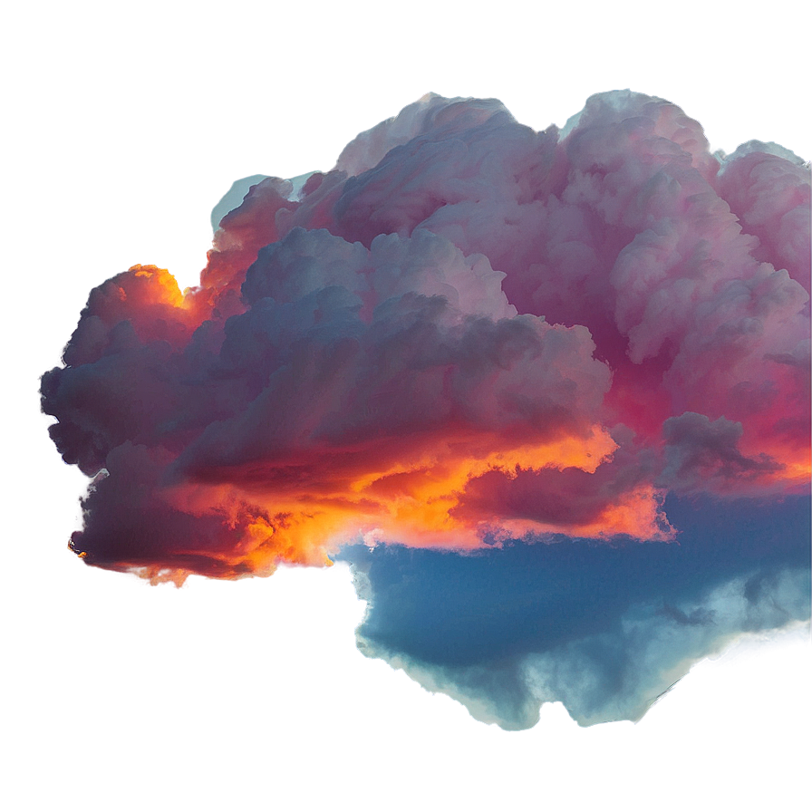 Aesthetic Cloud In Fiery Sunset Png 81