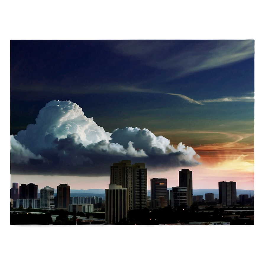 Aesthetic Cloud Over Cityscape Png 52