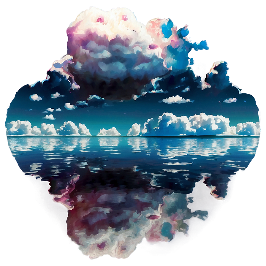 Aesthetic Cloud Reflections Art Png Xuf