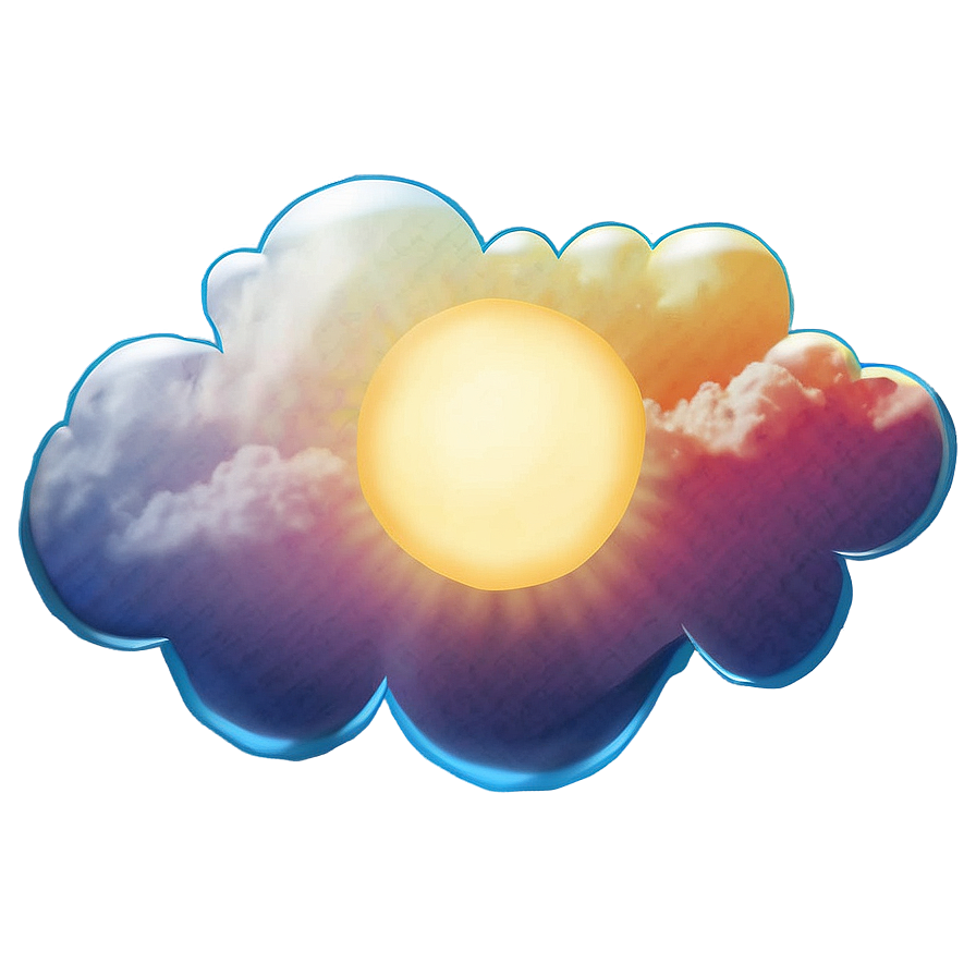 Aesthetic Cloud With Sun Flare Png Cdh