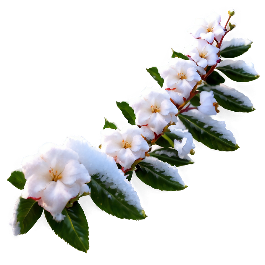 Aesthetic Flower In Snow Png Dtx