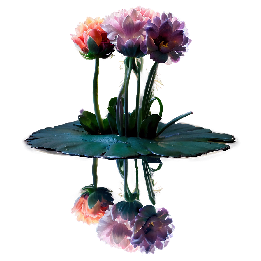 Aesthetic Flower Reflection Png 06112024