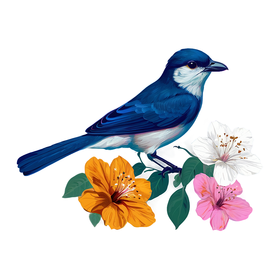 Aesthetic Flowers And Birds Png 06282024