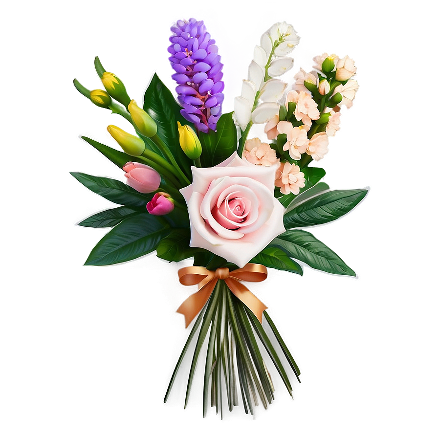 Aesthetic Flowers Bouquet Png 3