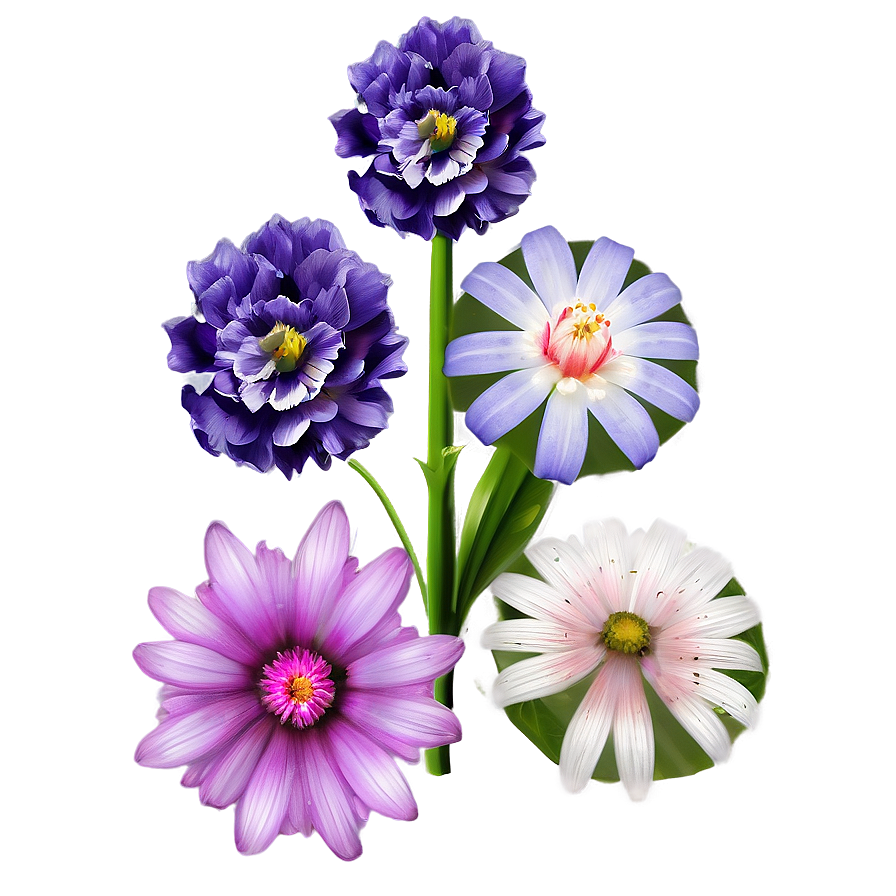 Aesthetic Flowers Bundle Png 06282024