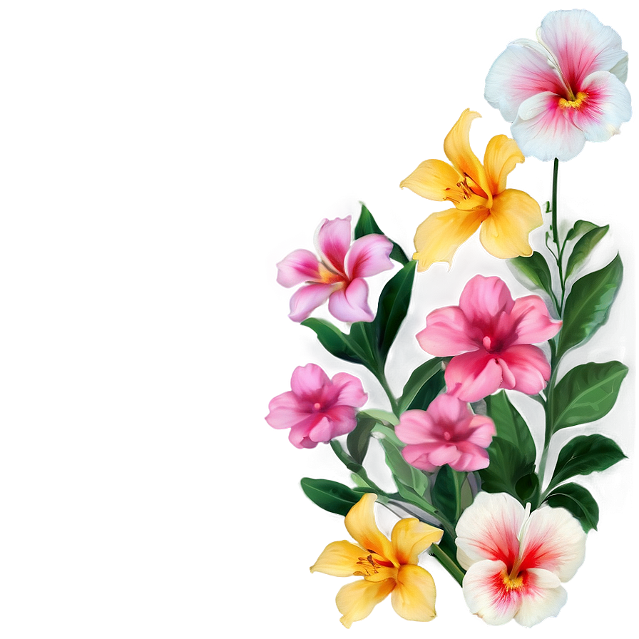 Aesthetic Flowers Overlay Png 06282024