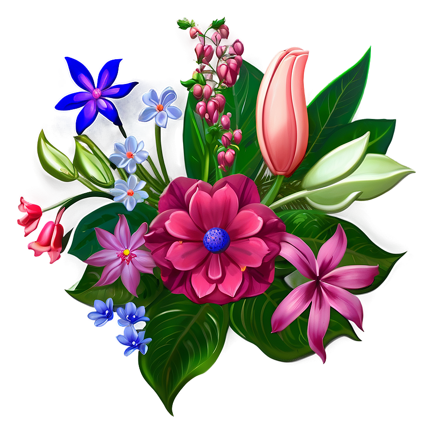 Aesthetic Flowers Pattern Png Kpl