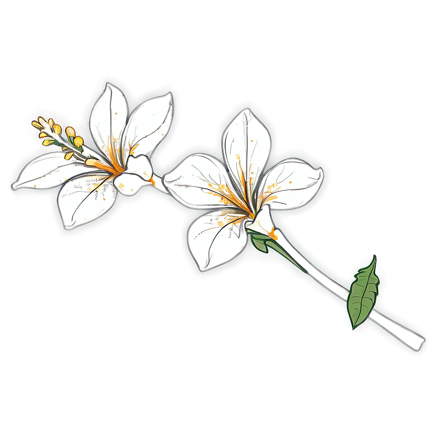 Aesthetic Flowers Sketch Png 69