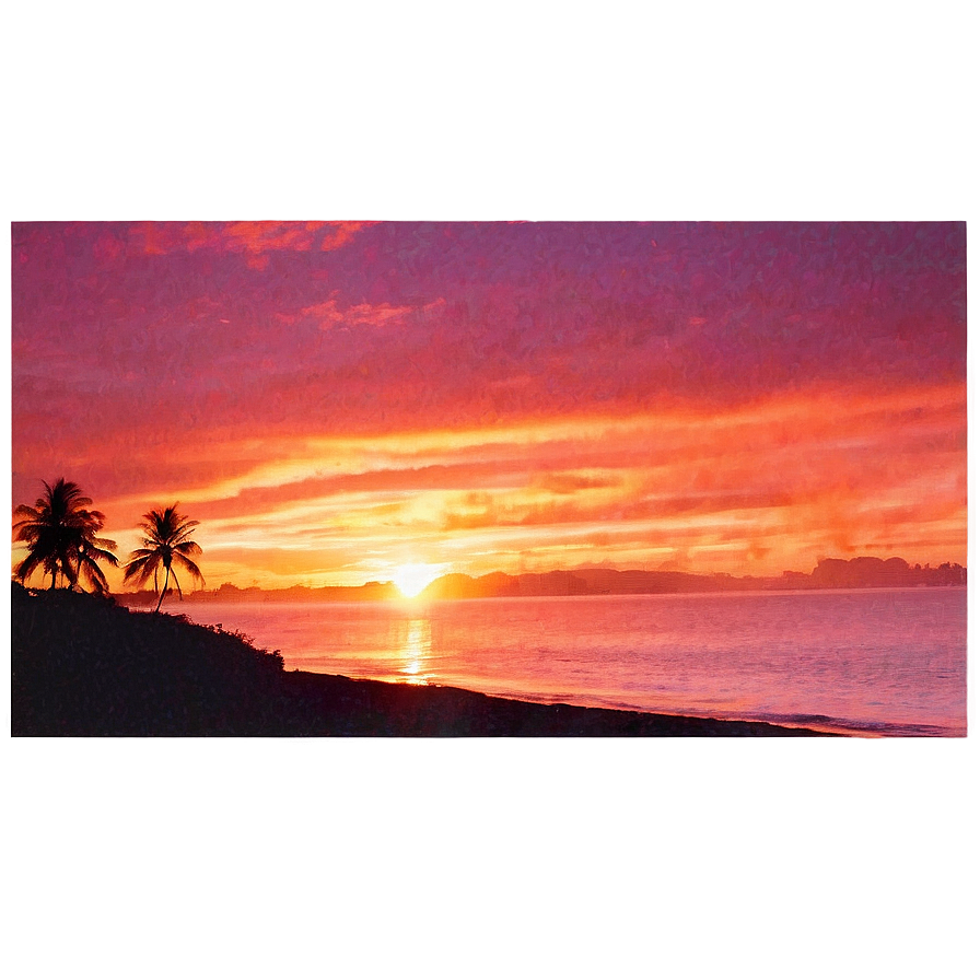 Aesthetic Sunset View Png 06112024