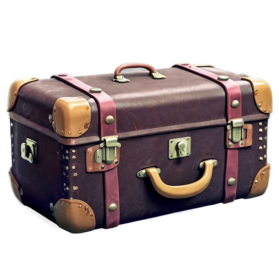 Aesthetic Vintage Suitcase Png 16