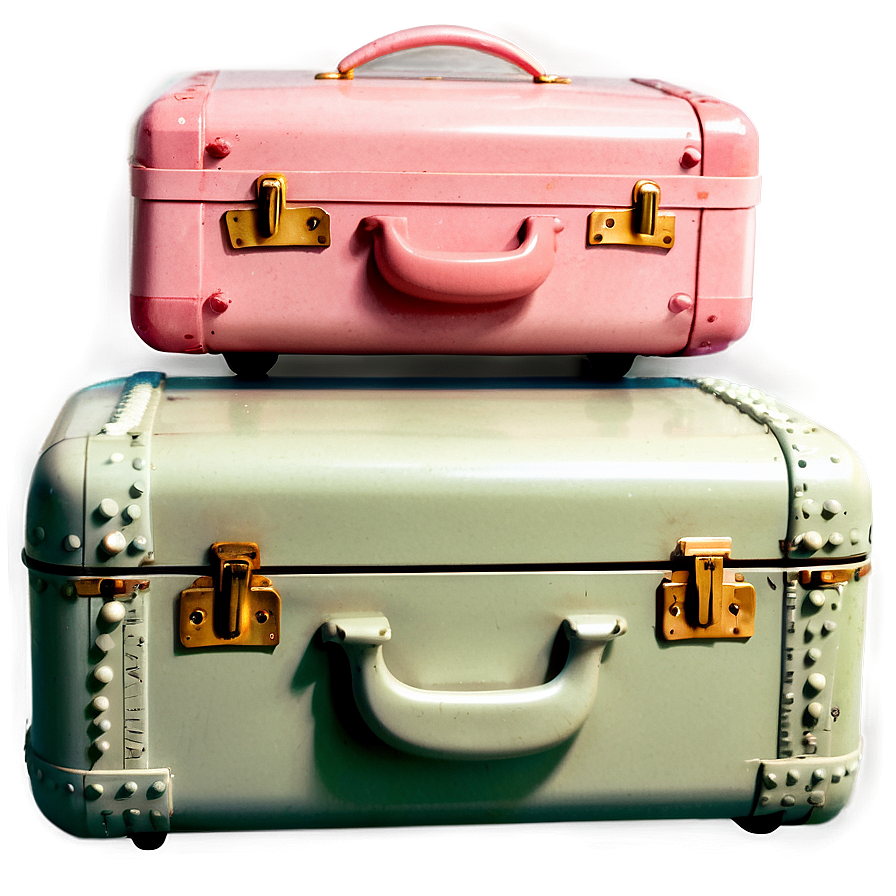 Aesthetic Vintage Suitcase Png Dfn17