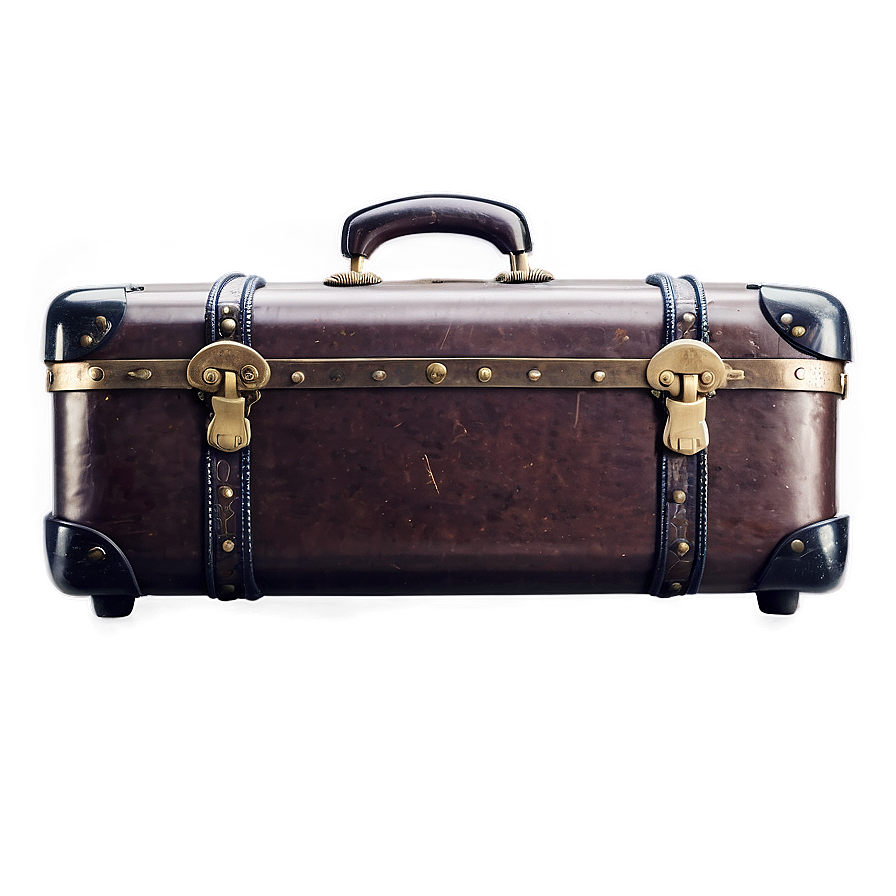 Aesthetic Vintage Suitcase PNG ecm PNG with transparent background