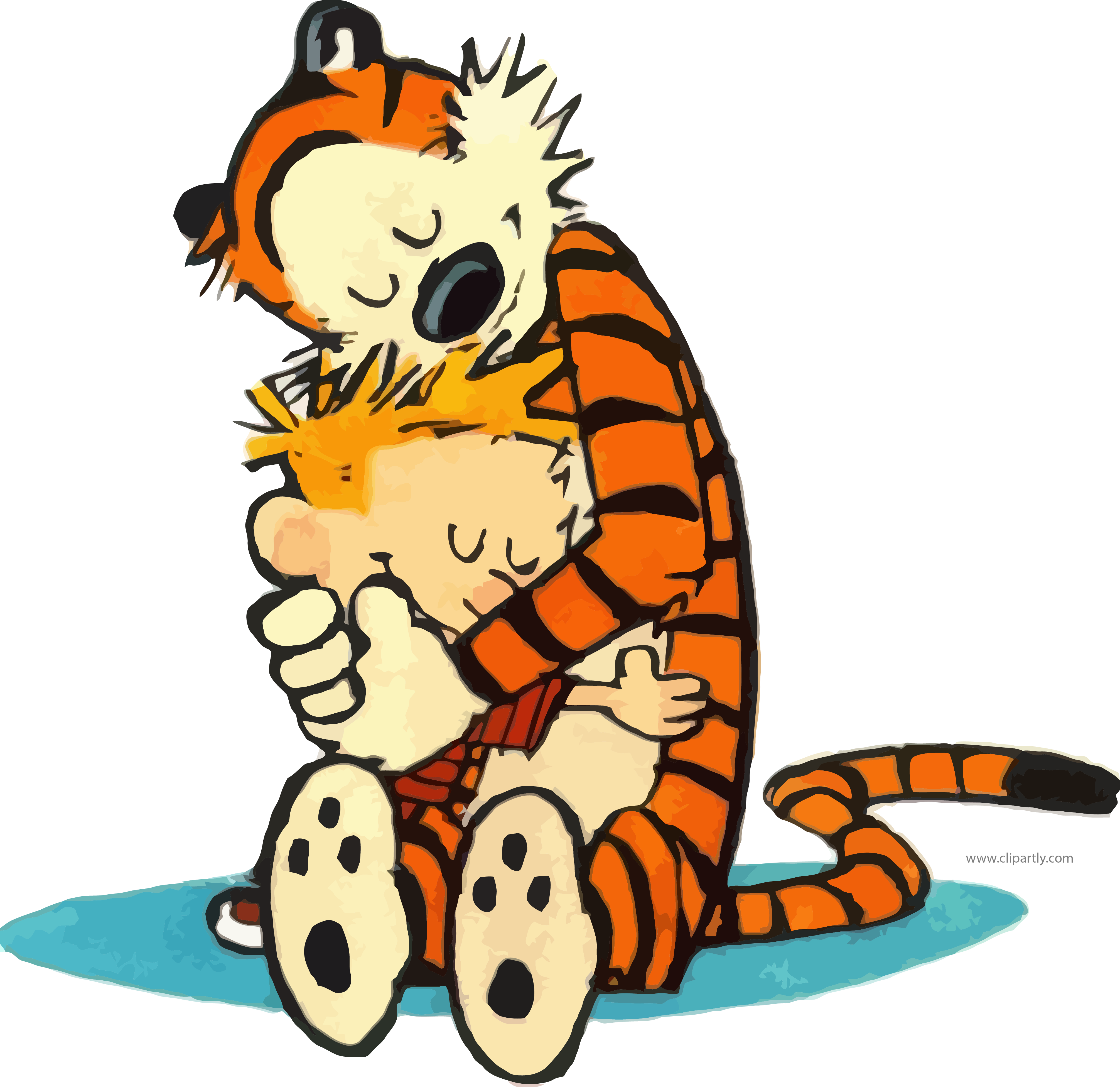 Hugging Calvin And Hobbes, HD Png Download PNG with transparent background