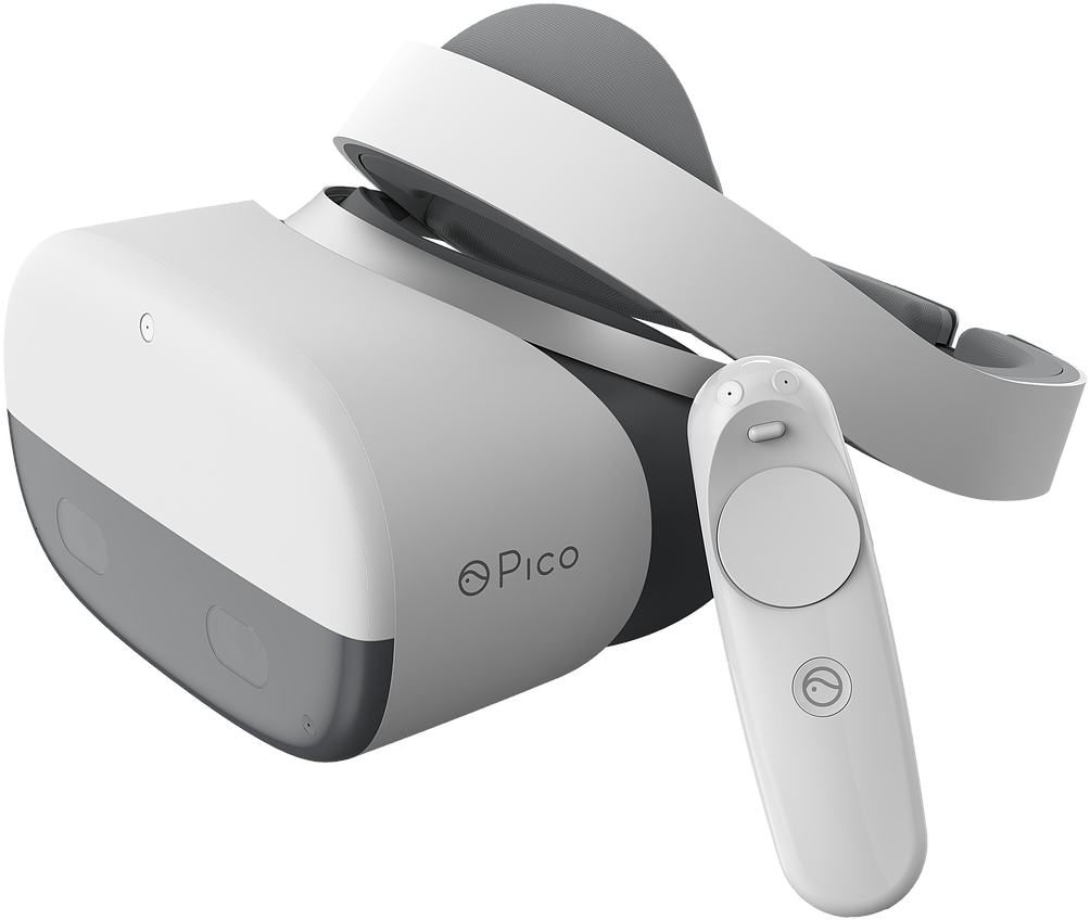 Affordable V R Headsetand Controller PNG with transparent background
