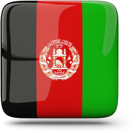 Afghanistan Flag Reflectionon Glossy Surface