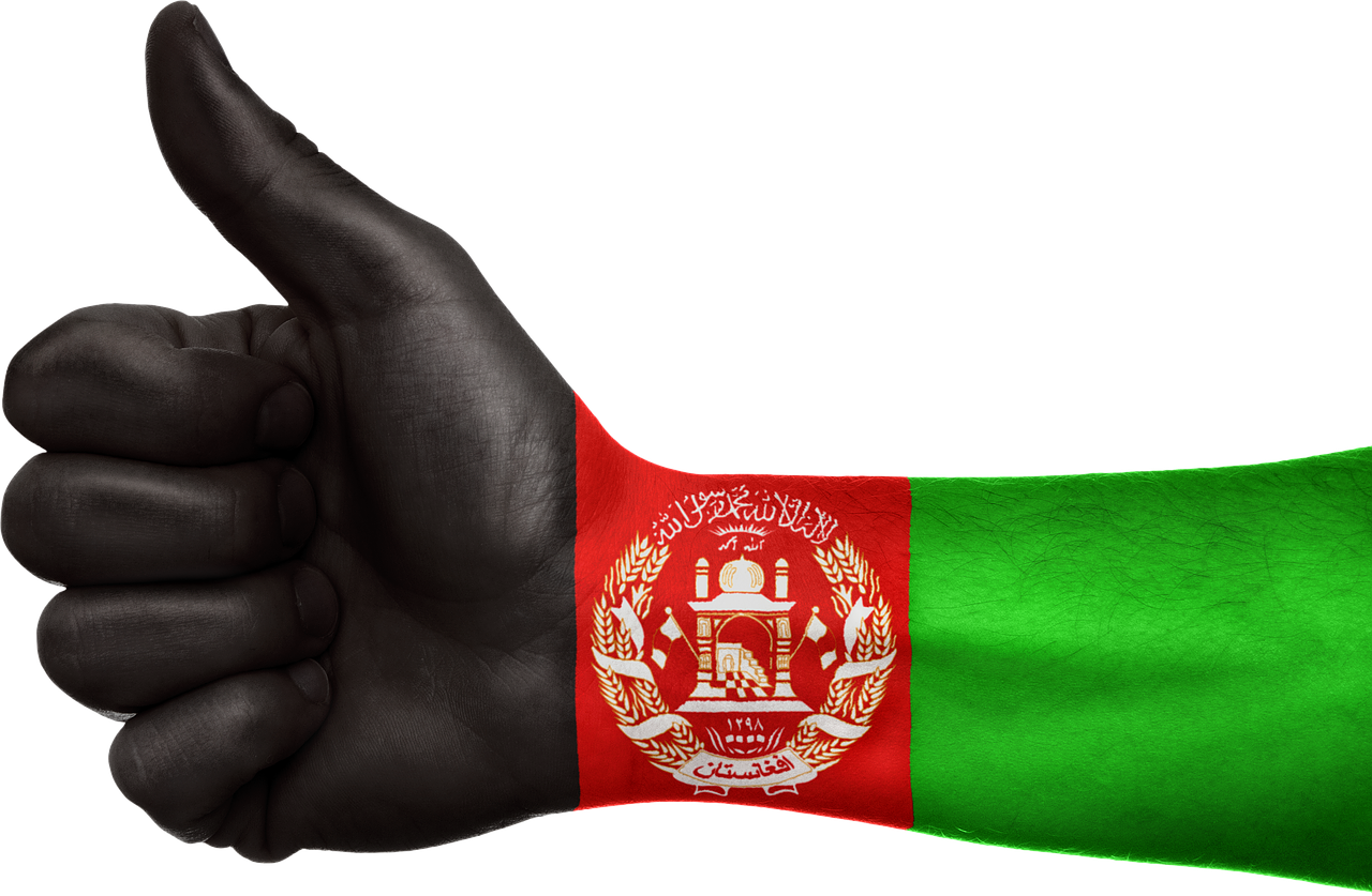 Afghanistan Flag Thumbs Up Gesture