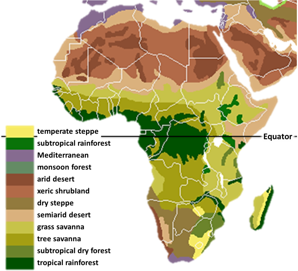 Africa Climatic Zones Map