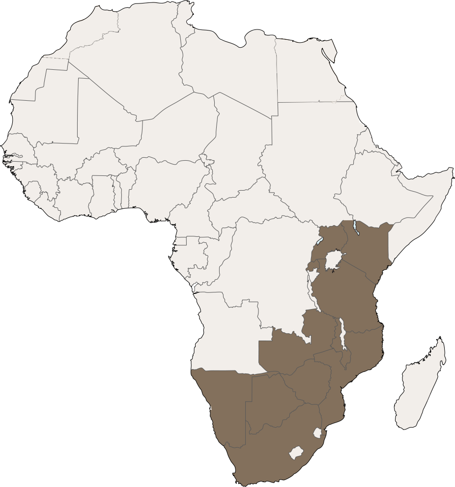 Africa Map Highlighted Regions