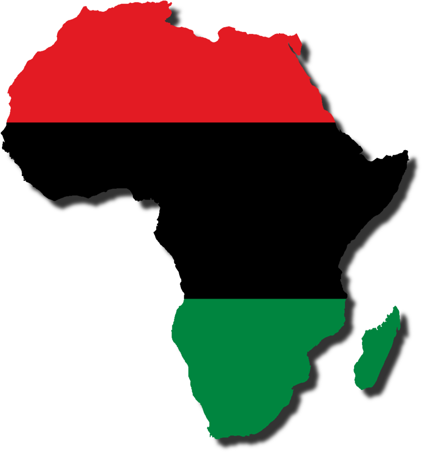 Red Black And Green Africa Map, HD Png Download PNG with transparent background
