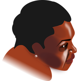 African Child Illustration PNG with transparent background
