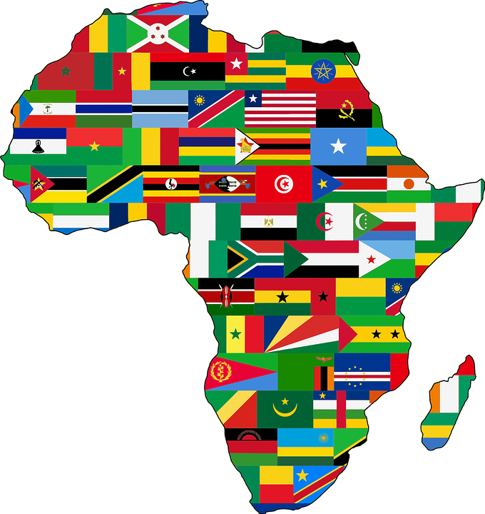 Africa, Continent, Countries, Flags, Map, Nations - Africa Flag Map, HD Png Download PNG with transparent background