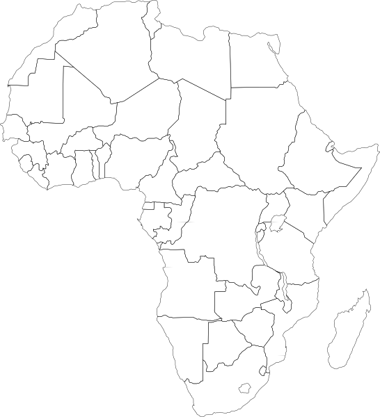 Blank Political Map Of Africa, HD Png Download PNG with transparent background