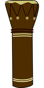 African Djembe Drum Graphic PNG with transparent background