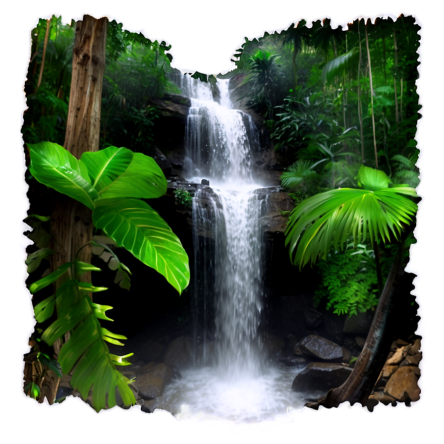 African Rainforest Waterfall PNG 51 PNG with transparent background