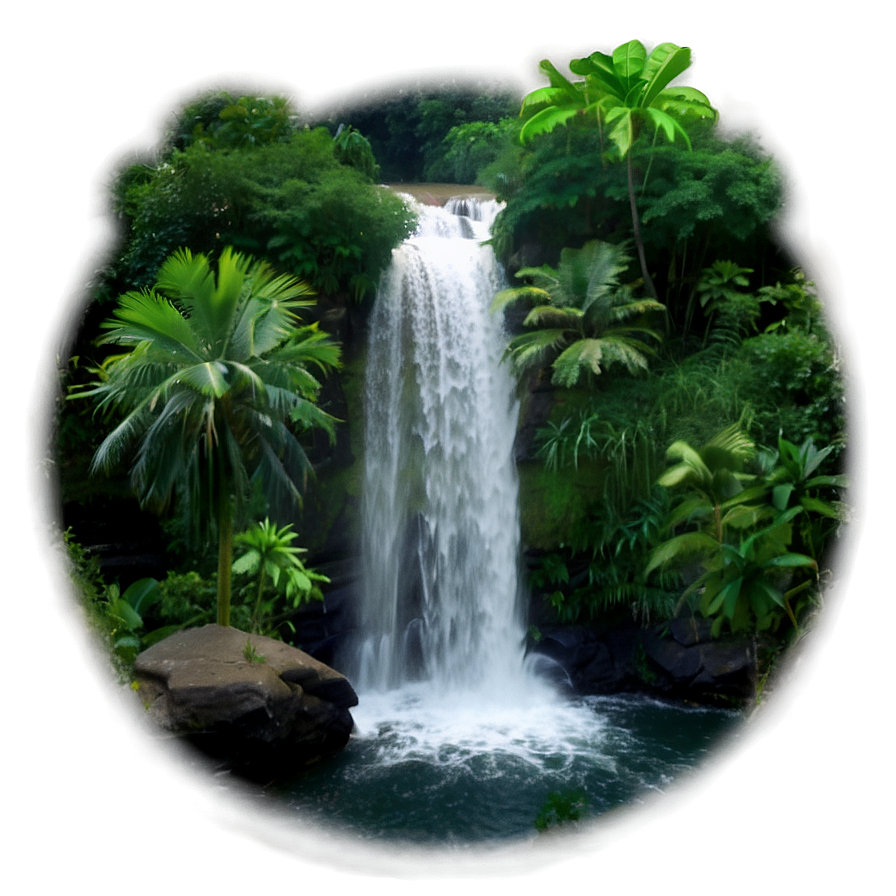 African Rainforest Waterfall PNG cvu50 PNG with transparent background