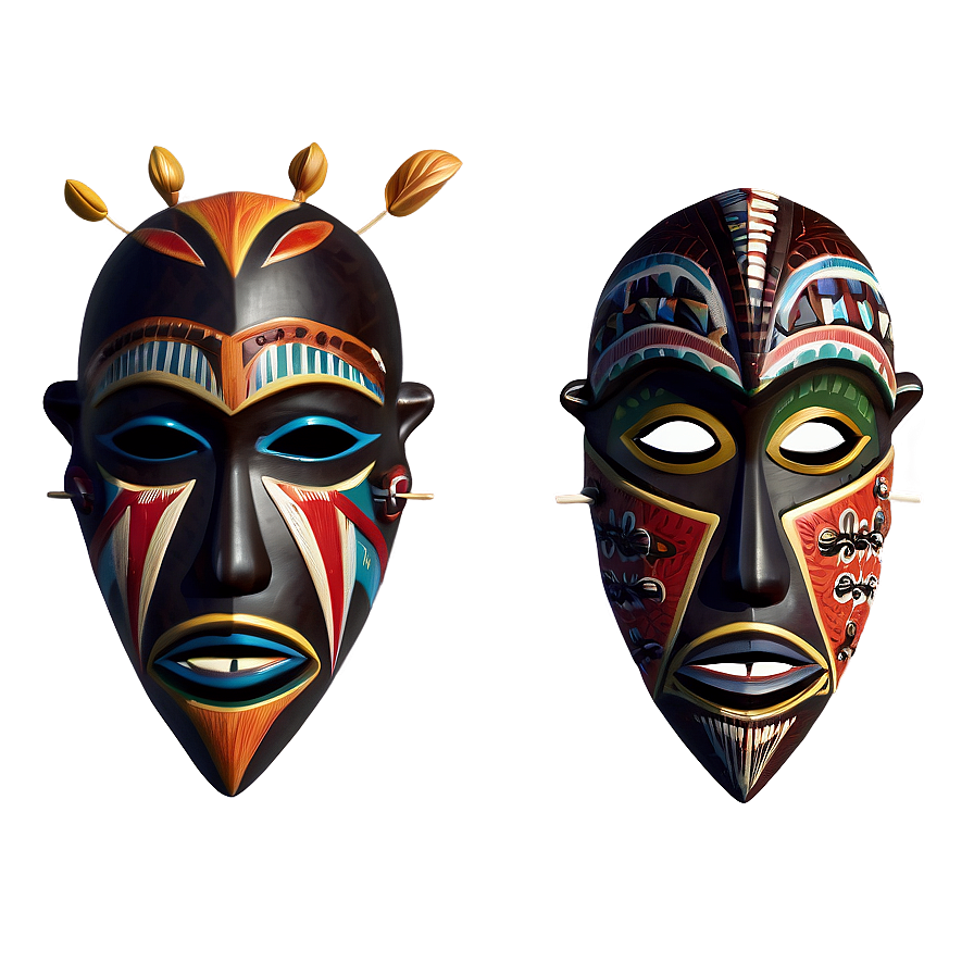 African Tribal Mask PNG mnv PNG image with a transparent background, free high-resolution download