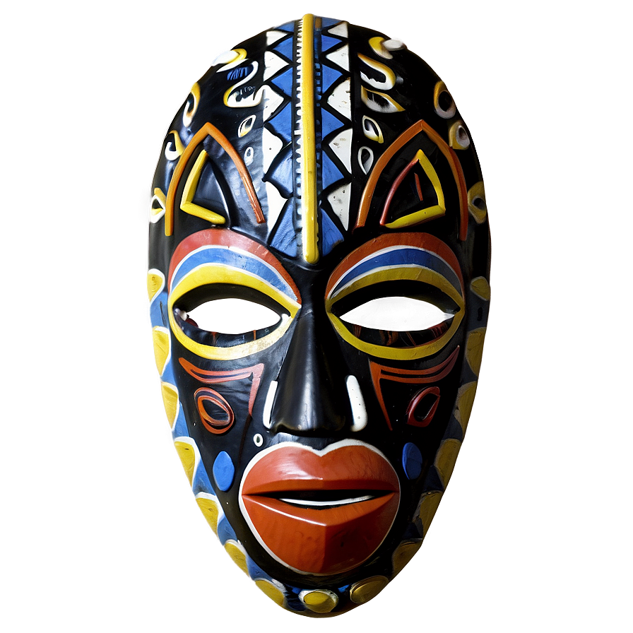 African Tribal Mask PNG tev PNG image with a transparent background, free high-resolution download