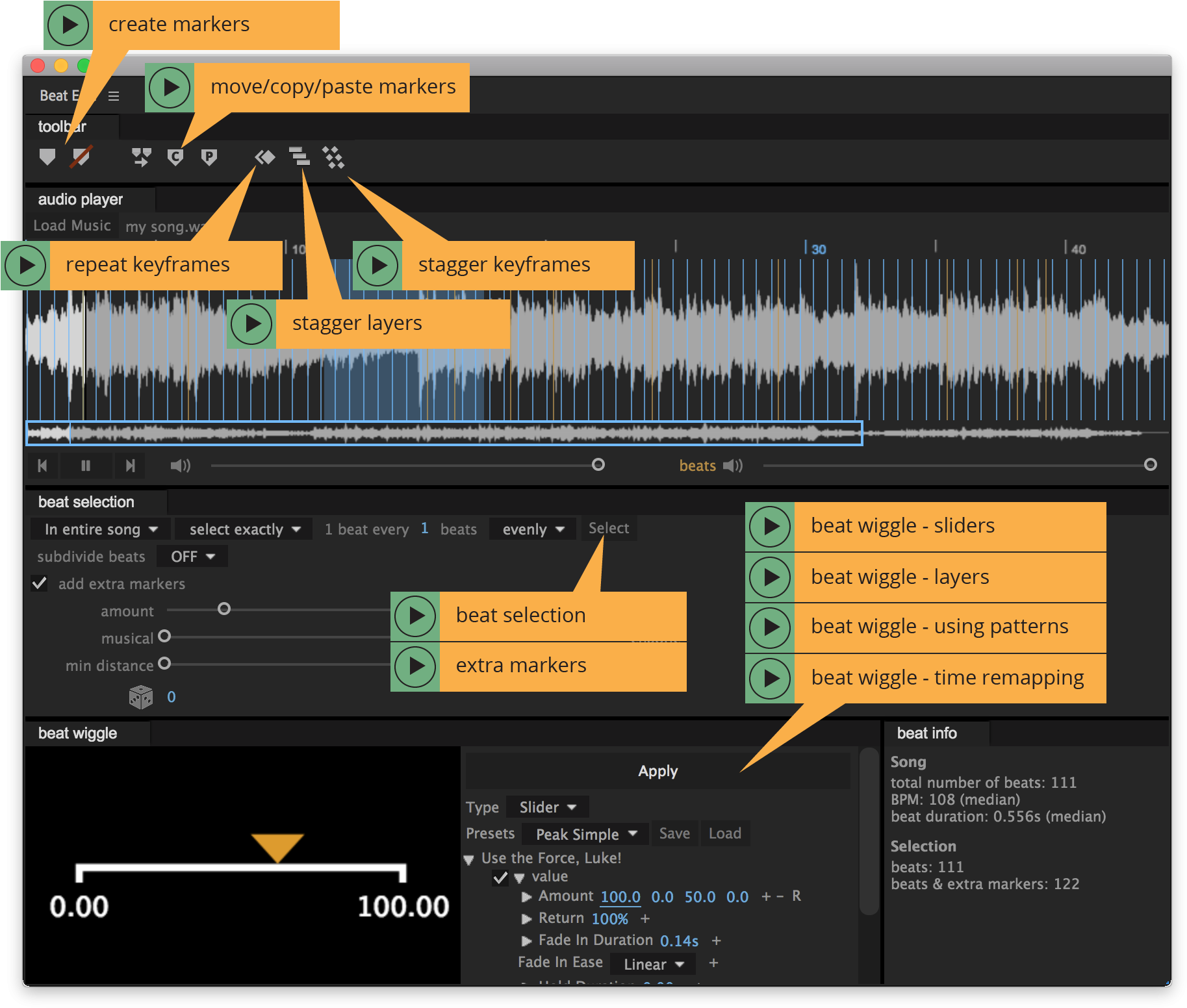 After Effects Beat Editing Interface