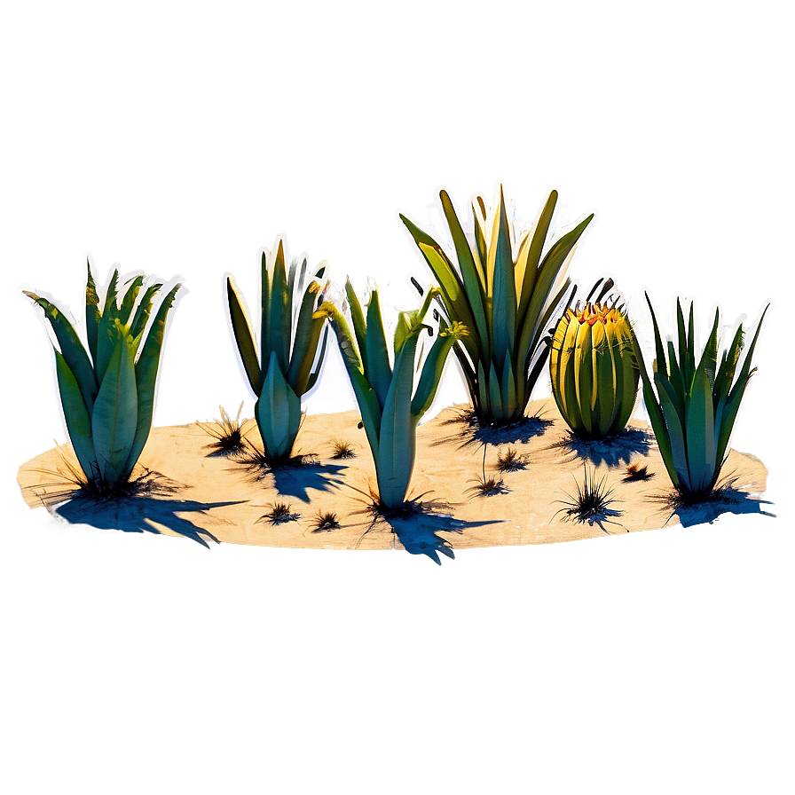 Agave Plant Field Png Mca63