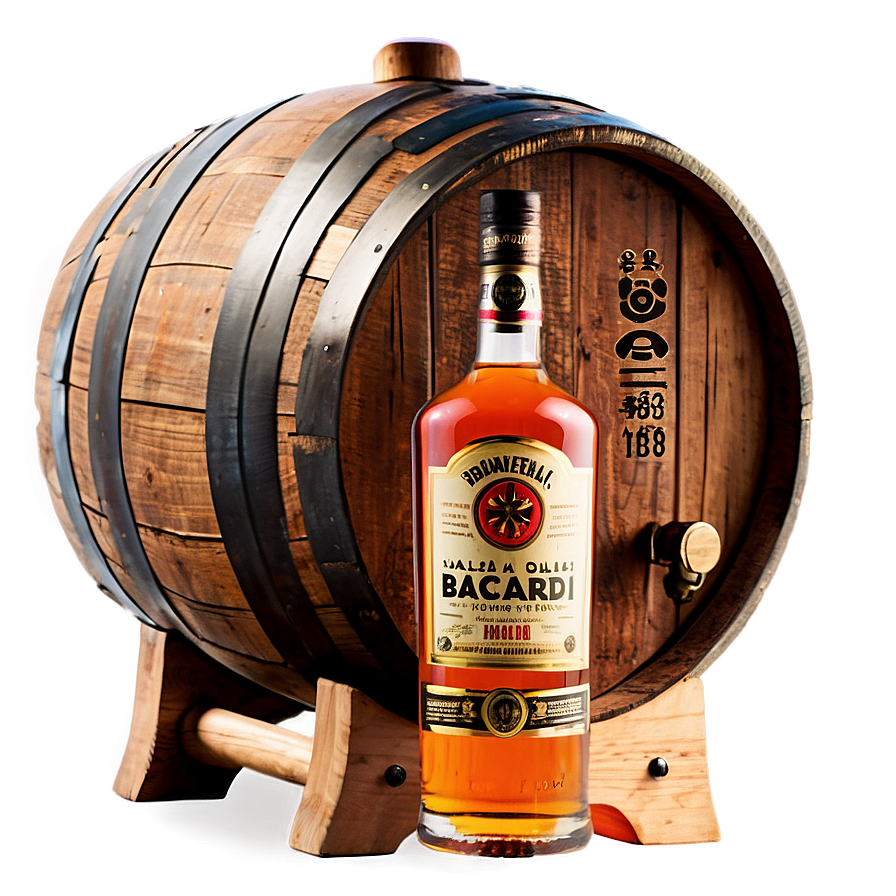 Aged Bacardi Rum Barrel Png Mqk