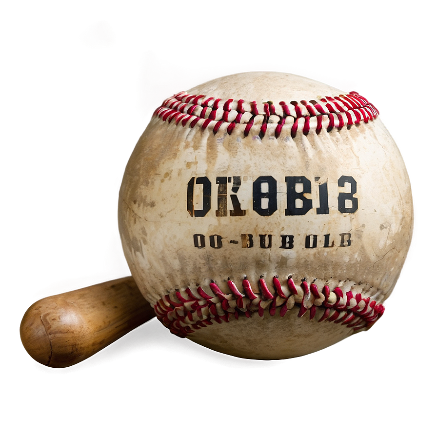 Aged Baseball Graphic Png 06282024