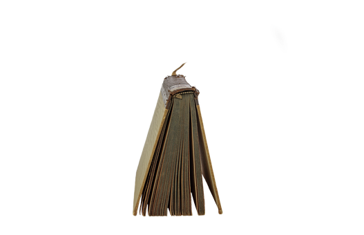 Aged Book Standing On Edge PNG with transparent background