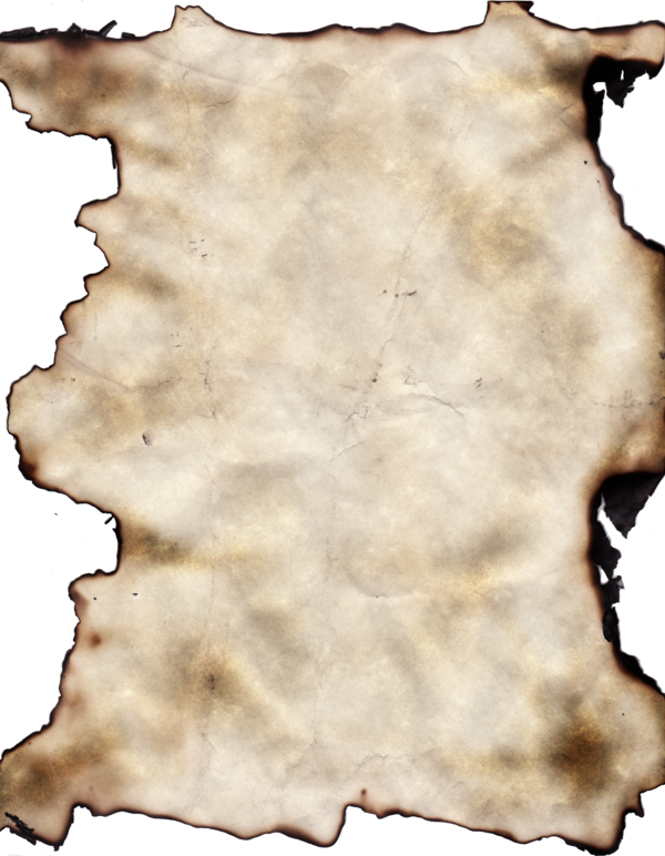 Aged Burnt Paper Texture PNG with transparent background