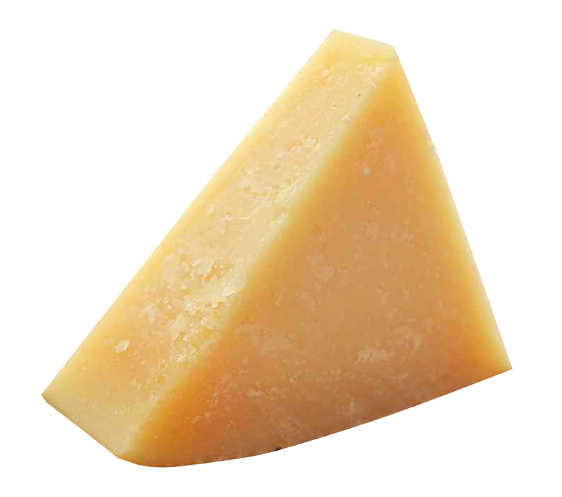 Aged Cheese Wedge Isolated PNG with transparent background