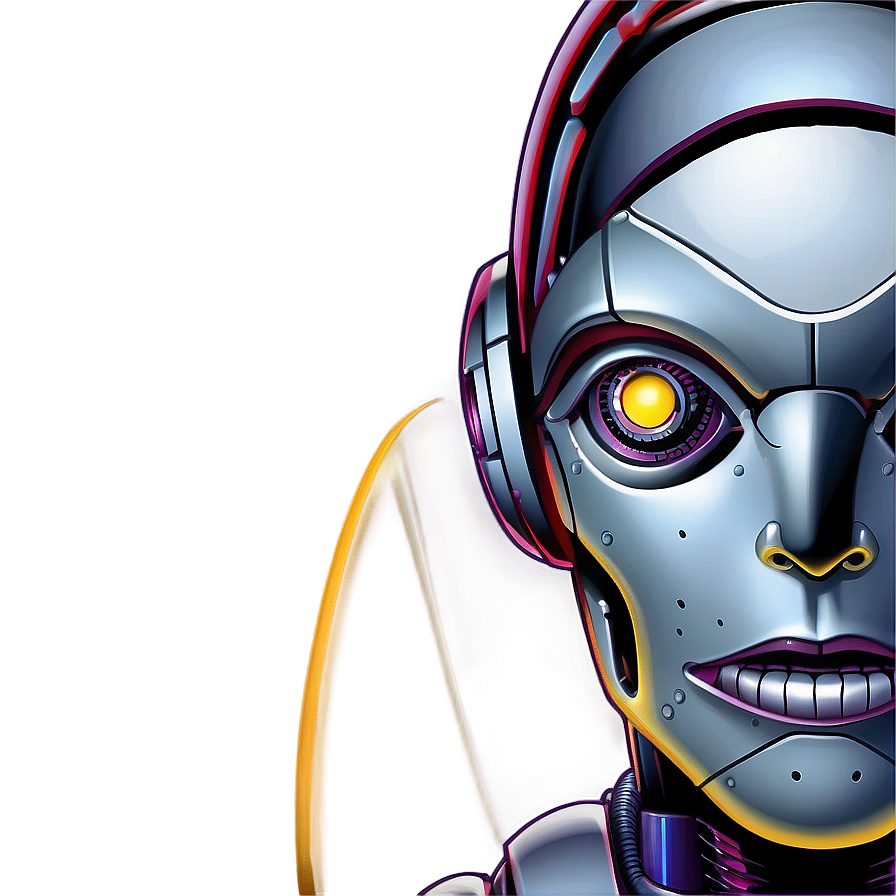 AI Robot Head Illustration PNG cpg PNG image with a transparent background, free high-resolution download